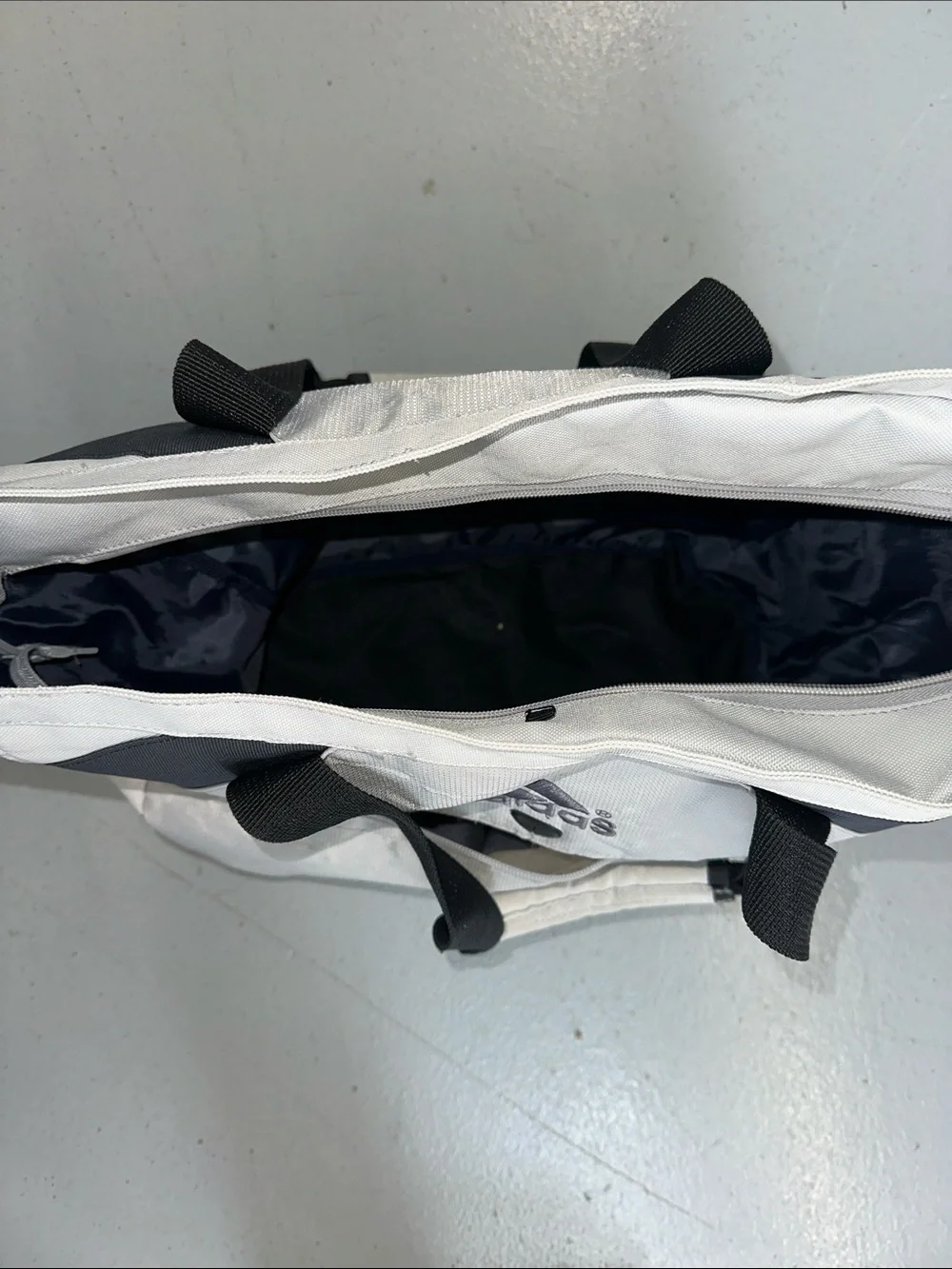 adidas White and Black Duffel Tote
